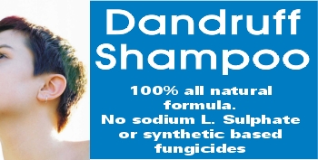 All natural dandruff shampoo as a safe dandruff home remedy and dandruff cure.