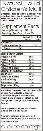 Flora Child Liquid Vitamin Ingredient List & Facts