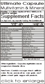 Ultimate Multi Vitamin Capsule Ingredient List