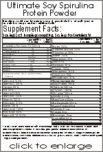 Soy-Spirulina - Banana Cream Ingredient Supplement Facts