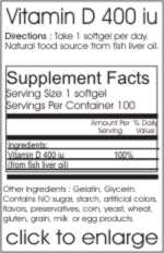 Natural Food Source Vitamin D Supplement Ingredient List