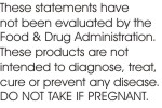 FDA Disclaimer for Health & Beauty Products