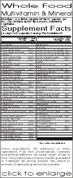 Multi Natural Vitamins Ingredient List