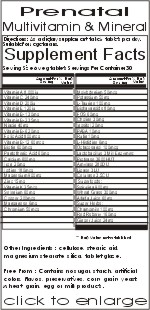 Vitamin Source Prenatal Multivitamin Complete Ingredient List